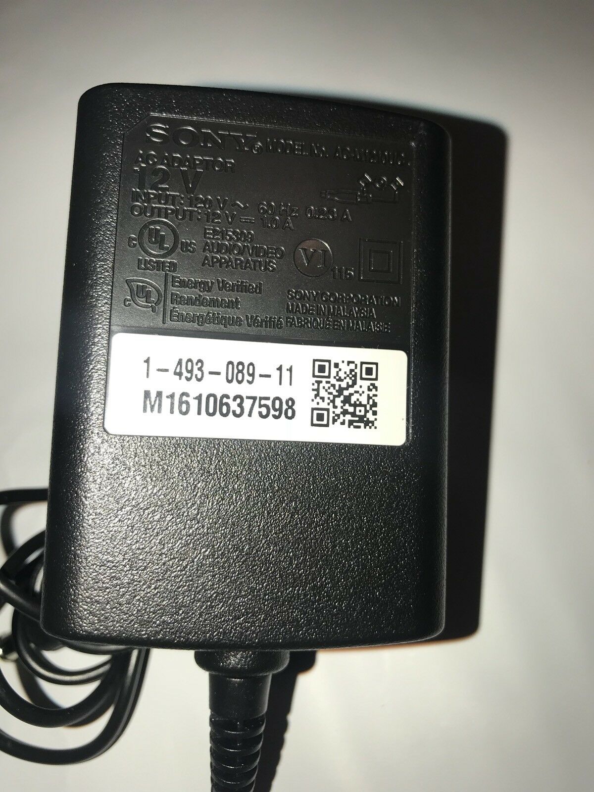 New Sony AC-M1210UC 1-493-089-11 Power Adapter 12v 1.0A for Sony Bluray Players